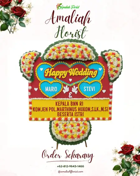 Papan Bunga Pernikahan Taman Baloi